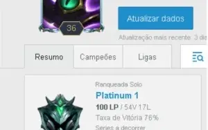 CONTA PLATINA 1 SMURF, WIN RATE ALTO, E-MAIL NÃO VERIFICADO