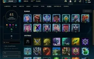 Conta diamante 2 com 25 Champs e 9 Skins + 1 Fragmento