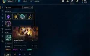 Conta diamante 2 com 25 Champs e 9 Skins + 1 Fragmento