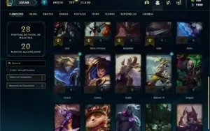 Conta diamante 2 com 25 Champs e 9 Skins + 1 Fragmento