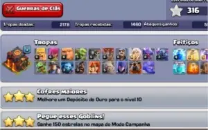 Clash of clans cv10 boa aceito trocas preferência cv9 full
