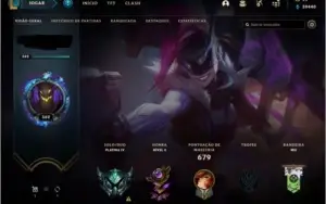 Conta Platina, Honra 4, 268 skins, incluindo ultimate.