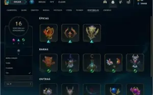 Conta Platina, Honra 4, 268 skins, incluindo ultimate.