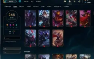 Conta Platina, Honra 4, 268 skins, incluindo ultimate.