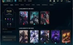 Conta Platina, Honra 4, 268 skins, incluindo ultimate.