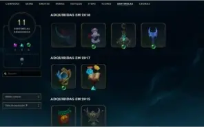 Conta League of Legends Unranked Varios champion