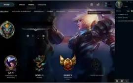Conta: Ouro V / LvL 100/ / 77 Campeões / 21 Skins / Etc..