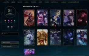 Conta: Ouro V / LvL 100/ / 77 Campeões / 21 Skins / Etc..