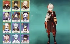 Ar45. Zhongli, kazuha, diluc, mona e kokomi