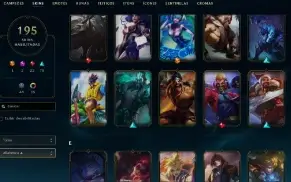 Unranked com TODOS os Champse e 194 Skins + 1800 RP