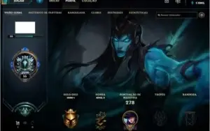 platina, com todos os champ, 62 SKINS, ANNIE GÓTICA