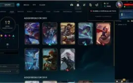Conta mestre, mmr bom, várias skins