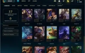 Conta Unranked (ex Platina) com 35 Champs e 6 Skins