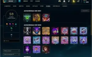 Conta Unranked (ex Platina) com 35 Champs e 6 Skins