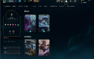 Diamante 4 com 35 Champs e 4 Skins