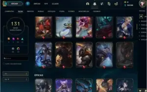 Conta platina todos champs 131 skins