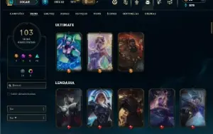 Unranked com 150 Champs e 103 Skins ( MAIN SUP )