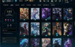 Unranked com 150 Champs e 103 Skins ( MAIN SUP )