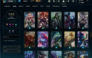 Unranked com 150 Champs e 103 Skins ( MAIN SUP )