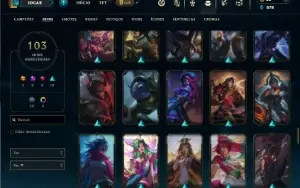 Unranked com 150 Champs e 103 Skins ( MAIN SUP )
