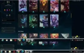 Conta LoL todos os campeões 91 skins Platina 3