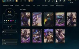 Platina 4 com 125 Champs e 58 Skins