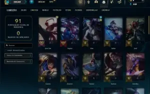 Prata 4 com 50 Champs e 12 Skins