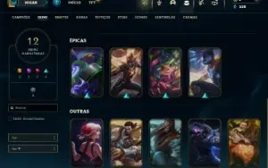 Prata 4 com 50 Champs e 12 Skins