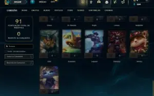 Prata 4 com 50 Champs e 12 Skins