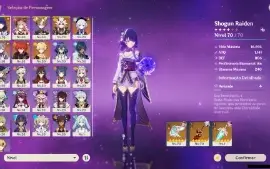 Genshin Impact - Ar44 , 5 Personagens T5 E 3 Armas T5
