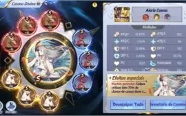 Conta com seiya divino no lvl 80 e +10 RANK S veja as fotos