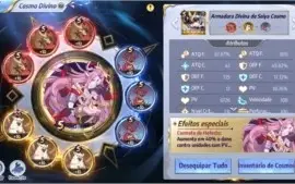Conta com seiya divino no lvl 80 e +10 RANK S veja as fotos