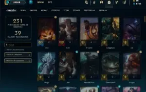 Mestre com 135 Champs e 75 Skins ( 15 PDL )