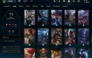Mestre com 135 Champs e 75 Skins ( 15 PDL )