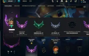 Mestre com 135 Champs e 75 Skins ( 15 PDL )