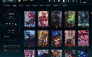 Diamante 4 com TODOS os champs e 392 Skins ( Nivel 1100 )