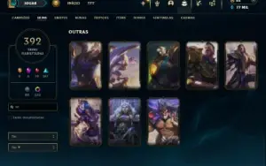 Diamante 4 com TODOS os champs e 392 Skins ( Nivel 1100 )