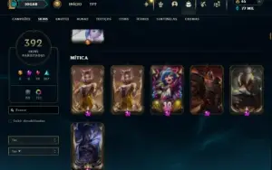 Diamante 4 com TODOS os champs e 392 Skins ( Nivel 1100 )