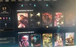 Vendo Rápido conta LoL 57 skins 1 Mítica 1 ultimate