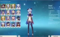 AR46 Ganyu, Keqing, Mona c1 e Jean+50 resinas frageis