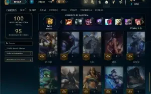 Unranked com 35 Champs e 6 Skins