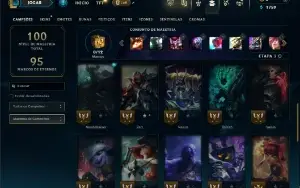 Unranked com 35 Champs e 6 Skins