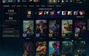 Unranked com 35 Champs e 6 Skins