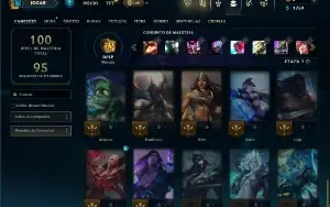 Unranked com 35 Champs e 6 Skins