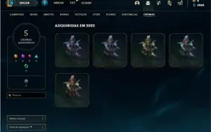Conta ouro 4 com 27 Champs e 7 Skins