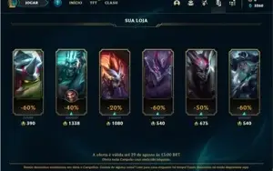 Conta ouro 4 com 27 Champs e 7 Skins