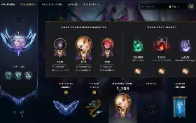 Conta Lol Ex Mestre com muitas skins e Valorant muitas armas