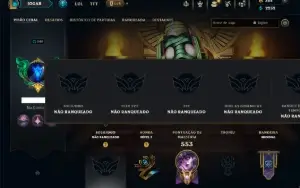 Unranked com TODOS os Champs e 90 Skins ( MID / JG / SUP )