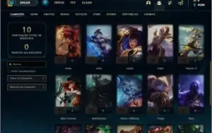 Conta prata 4 com 27 champs e 2 skins