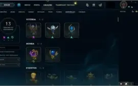 Conta Plat 2 + todos os campeões + 140 skins
